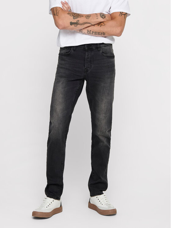 Only & Sons Only & Sons Jeansy Loom 22010447 Czarny Slim Fit