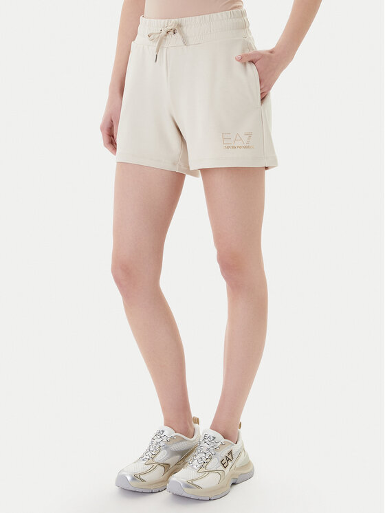 EA7 Emporio Armani Pantaloni scurți sport 7W000269 AF12482 U1088 Bej Regular Fit