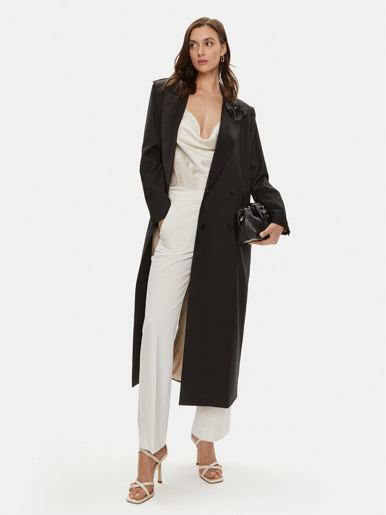 Custommade Custommade Kevad-sügis mantel Harper 999483805 Must Regular Fit