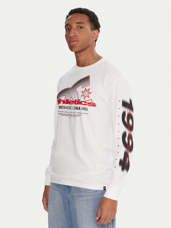DC Shoes DC Shoes S dlouhým rukávem Slathletic EDYZT04357 Bílá Heritage Fit