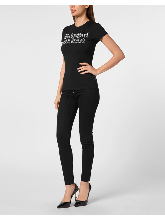 PHILIPP PLEIN PHILIPP PLEIN T-Shirt 20275 Czarny Skin Tight Fit