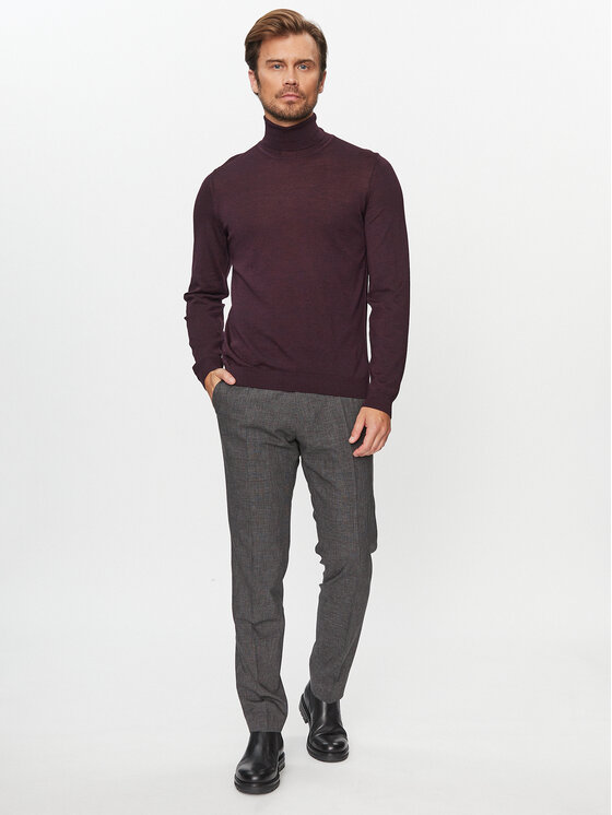 Boss Boss Rolák Musso-P DARK RED Červená Regular Fit