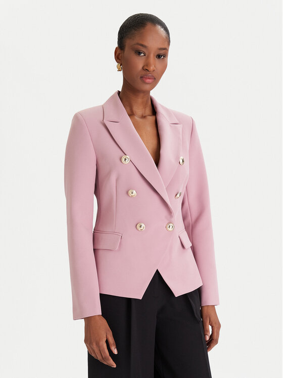 Rinascimento Marynarka CFC0126227003 Różowy Slim Fit