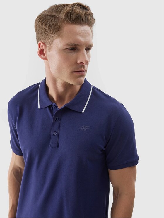 4F 4F Polokošeľa 4FRSS24TPTSM434-31S Tmavomodrá Regular Fit