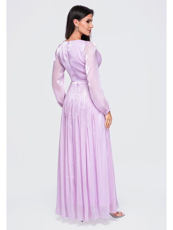 Ombre Ombre Sukienka wieczorowa LA-OM-DLR418 Fioletowy Regular Fit