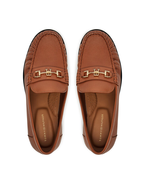 Tommy Hilfiger Tommy Hilfiger Мокасини Soft Leather Horsebit Loafer FW0FW08414 Оранжевий