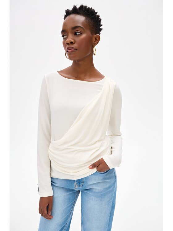 blue shadow blue shadow Bluzka Nanu Écru Regular Fit