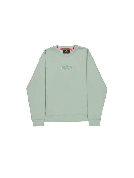 Alpha Industries Alpha Industries Bluza Foam Mid Logo Sweatshirt Zielony Regular Fit