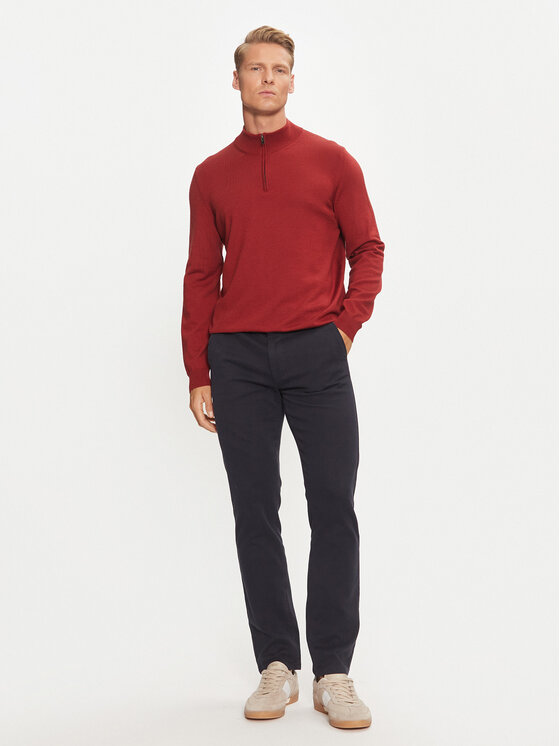 BOSS Boss Chino hlače 50518468 Mornarsko modra Slim Fit