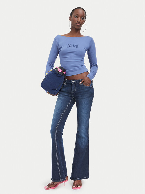 Juicy Couture Juicy Couture Bluză JCWCT226329 Albastru Slim Fit