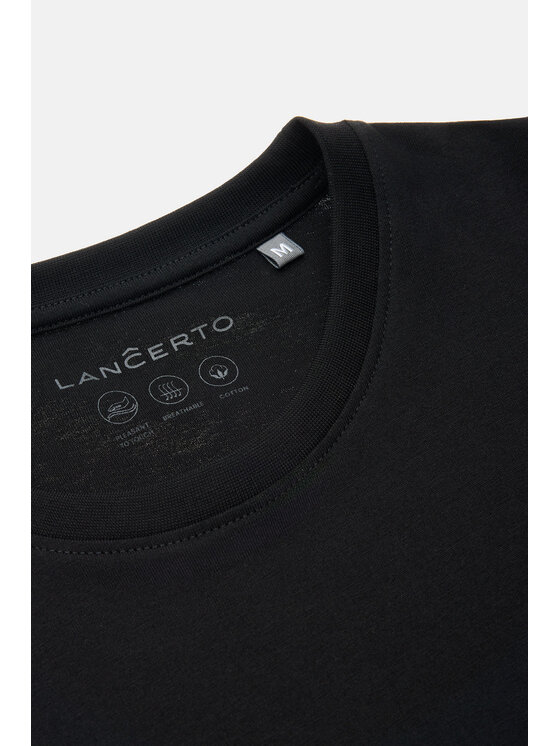 Lancerto Lancerto T-Shirt Kenneth TS073124000026 Czarny Regular Fit