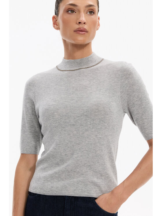 Deni Cler Milano Deni Cler Milano Sweter T-DC-S286-F5-90-82-1 Szary Regular Fit