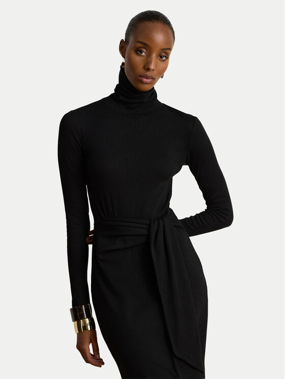 LAUREN RALPH LAUREN LAUREN RALPH LAUREN Úpletové šaty 200980028002 Černá Slim Fit