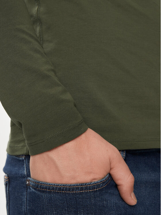 Guess Guess Pikkade varrukatega T-särk M2YI28 J1314 Roheline Slim Fit