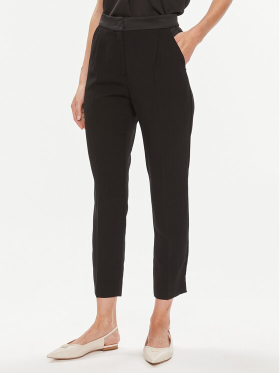Marella Chino nohavice Izabel 31360213 Čierna Regular Fit