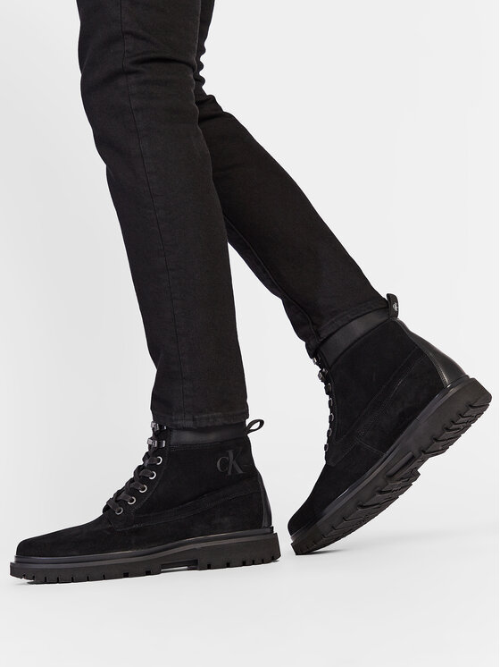 Calvin Klein Jeans Calvin Klein Jeans Ορειβατικά παπούτσια Lug Mid Laceup Boot Hike YM0YM00270 Μαύρο