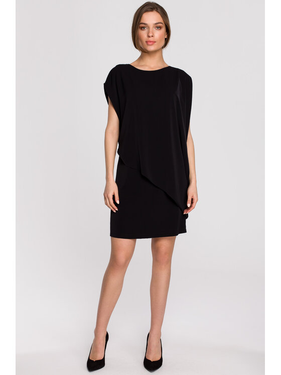Stylove Stylove Každodenní šaty S262 Černá Regular Fit
