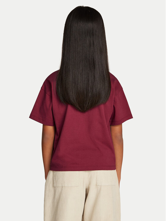 Calvin Klein Jeans Calvin Klein Jeans Футболка Logo IG0IG02136 Бордовий Boxy Fit