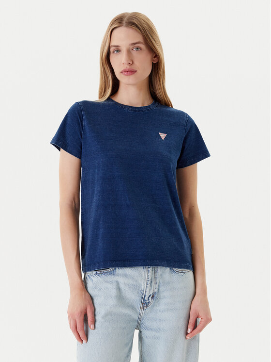 Guess Jeans Tričko W5YI22 KCTL1 Tmavomodrá Regular Fit
