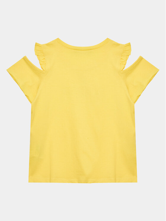 United Colors Of Benetton United Colors Of Benetton Majica 3096G108X Rumena Regular Fit