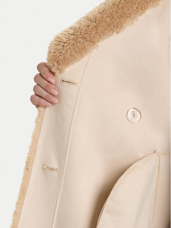 Rinascimento Rinascimento Cappotto in shearling CFC0122221003 Beige Regular Fit