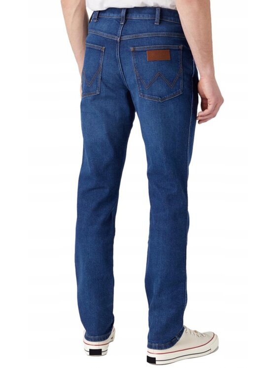 Wrangler Wrangler Jeansy River Niebieski Tapered Fit