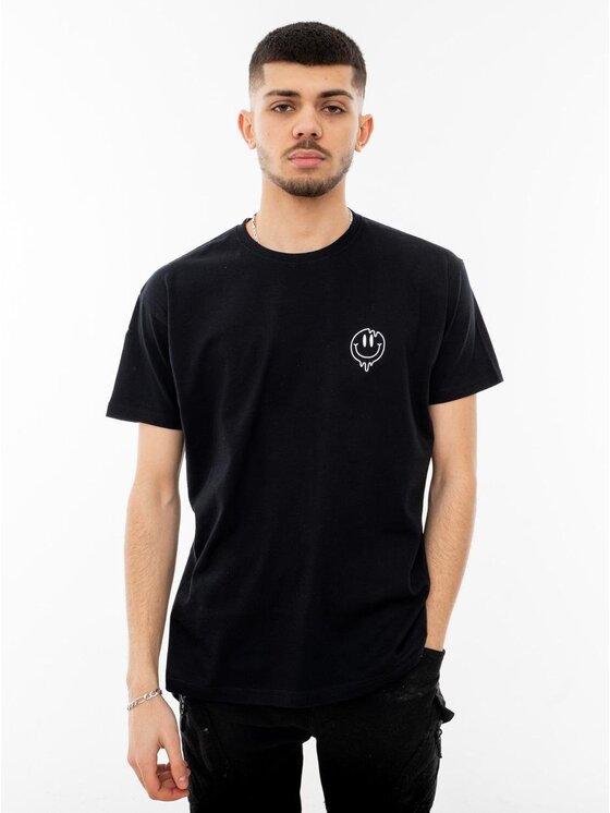 MyStars MyStars T-Shirt Koszulka Z Krótkim Rękawem MyStars Surface Czarna XXL Czarny Regular Fit