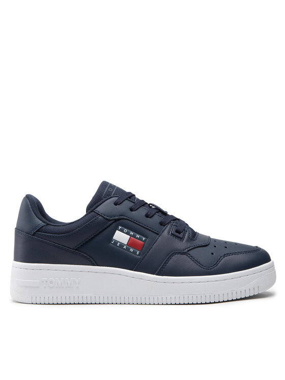 Tommy Jeans Snīkeri Retro Basket EM0EM00955 Tumši zils