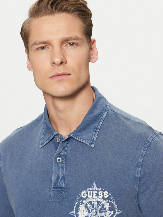 Guess Guess Pólóing M5RP10 KCMY0 Sötétkék Regular Fit
