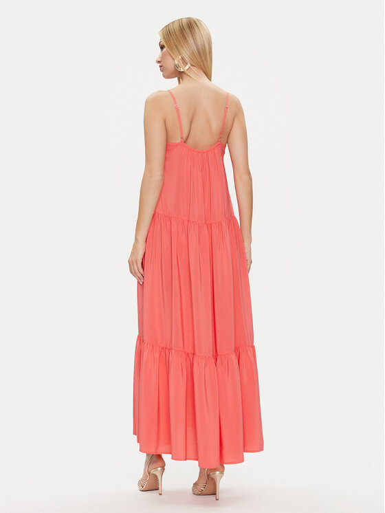 Sisley Sisley Letné šaty 43A2LV05P Koralová Loose Fit