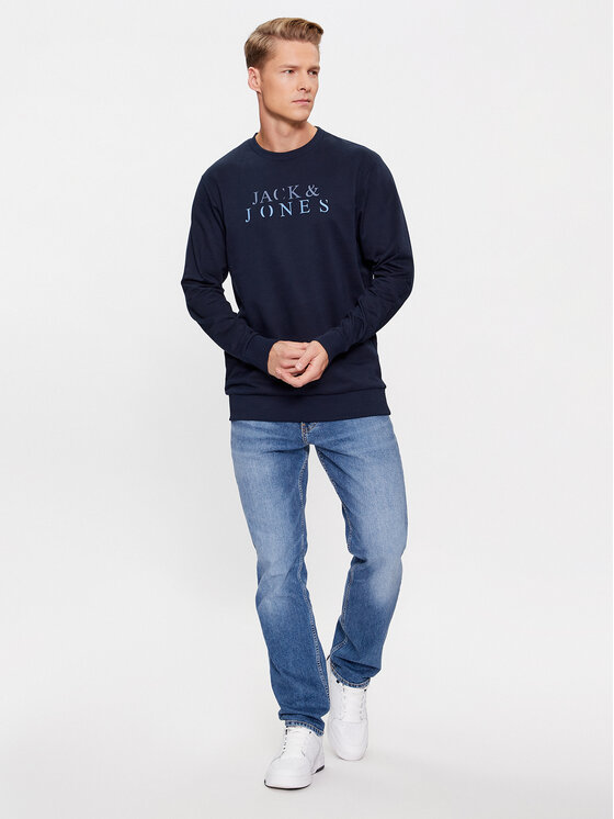 Jack&Jones Jack&Jones Majica dugih rukava 12244404 Tamnoplava Standard Fit