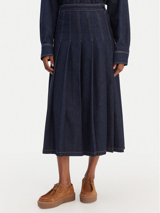 Weekend Max Mara Weekend Max Mara Džínsová sukňa Ovale 2615101071 Tmavomodrá Regular Fit