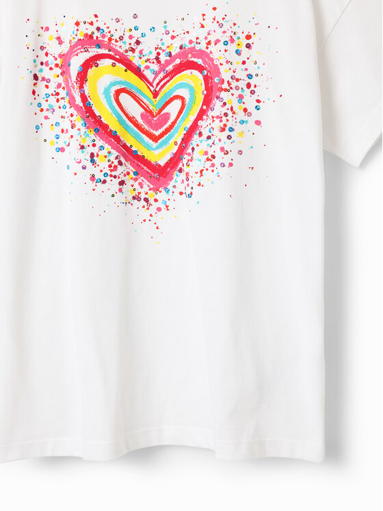 Desigual Desigual T-krekls 23SGTK20 Balts Regular Fit
