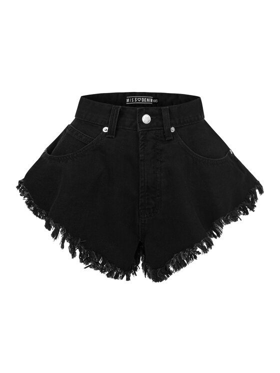 MissDenim MissDenim Džínsové šortky Skorts Čierna Regular Fit