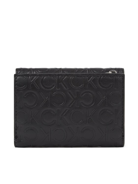 Calvin Klein Calvin Klein Portfel damski Ck Must Trifold Sm Emb K60K611325 Czarny