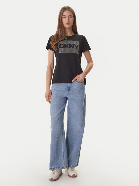 DKNY DKNY Marškinėliai DJ6T1701 Juoda Regular Fit