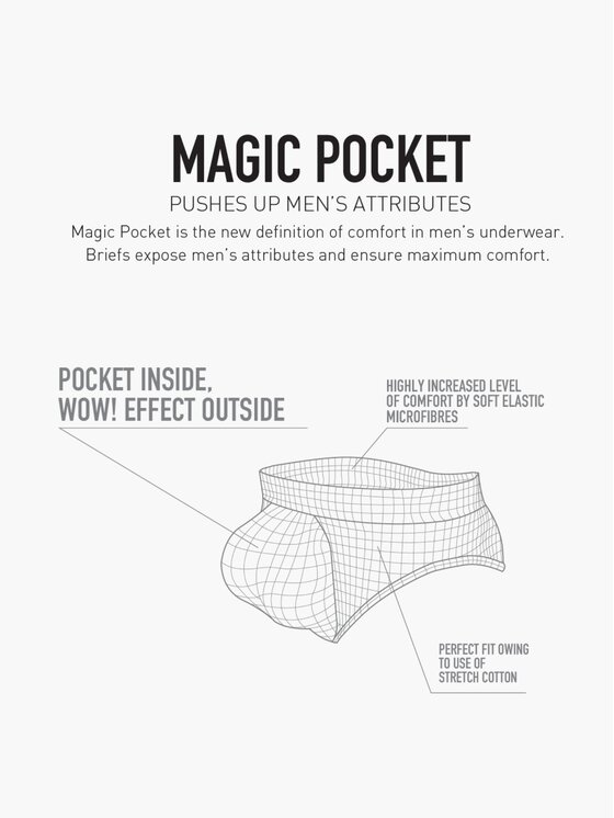 Atlantic Atlantic Slipy magic pocket push-up Czarny
