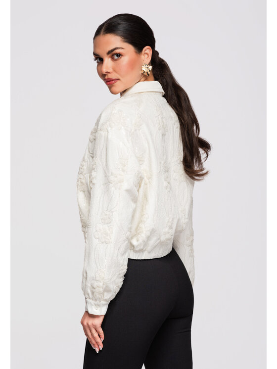 Ombre Ombre Kurtka przejściowa OW-JANP-0133 Beżowy Oversize
