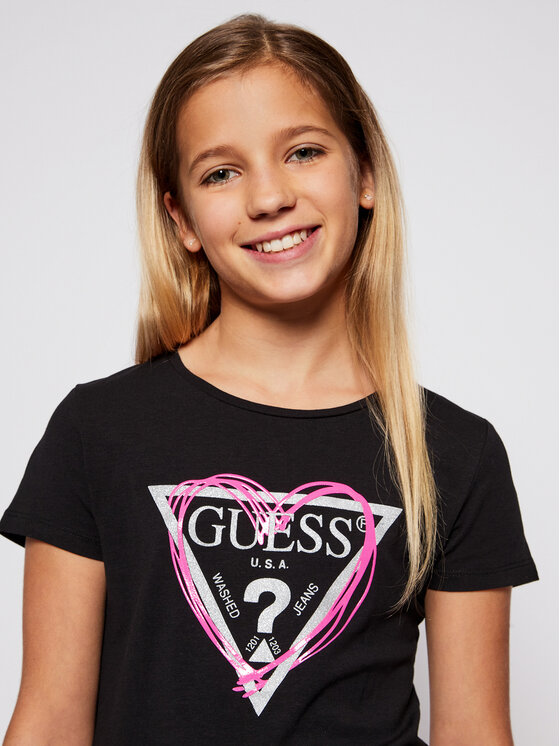 Guess Guess Тишърт J1RI04 K6YW1 Черен Regular Fit