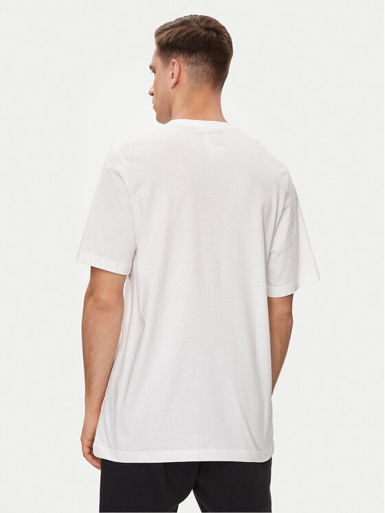 adidas adidas Tričko Essentials Single Jersey Linear Embroidered Logo T-Shirt IC9276 Biela Regular Fit