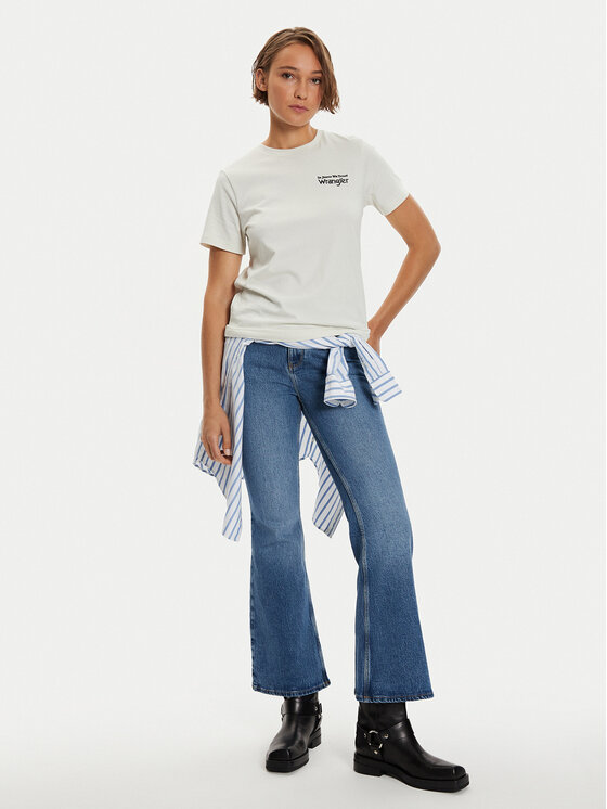 Wrangler Wrangler T-shirt Graphic 112356428 Bijela Regular Fit