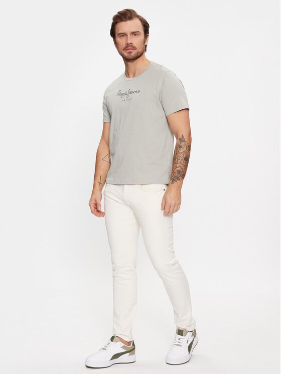 Pepe Jeans Pepe Jeans Traperice PM207390WI5 Écru Tapered Fit