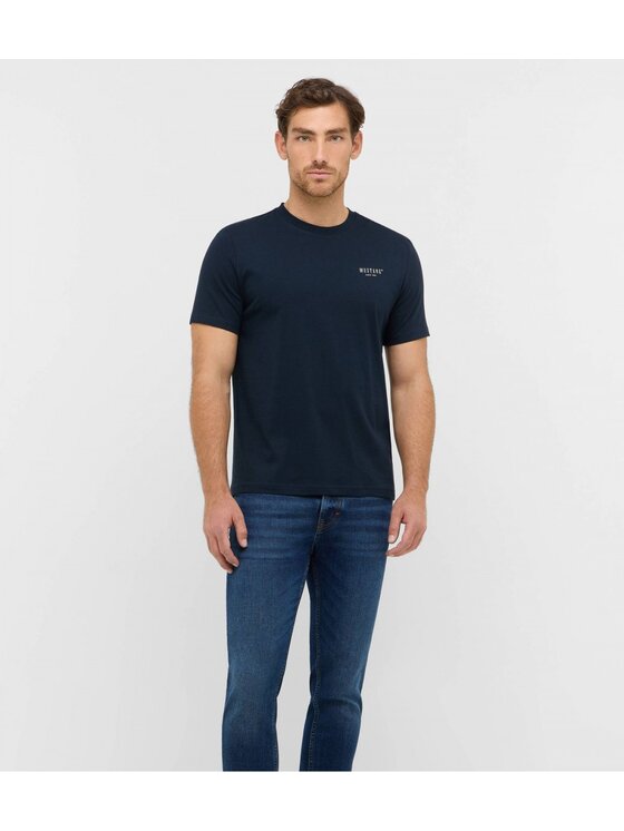 Mustang Mustang T-shirt Style Austin Blu scuro Regular Fit