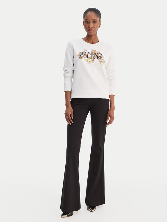 Versace Jeans Couture Versace Jeans Couture Bluza 80HAIE02 CF00E Biały Regular Fit