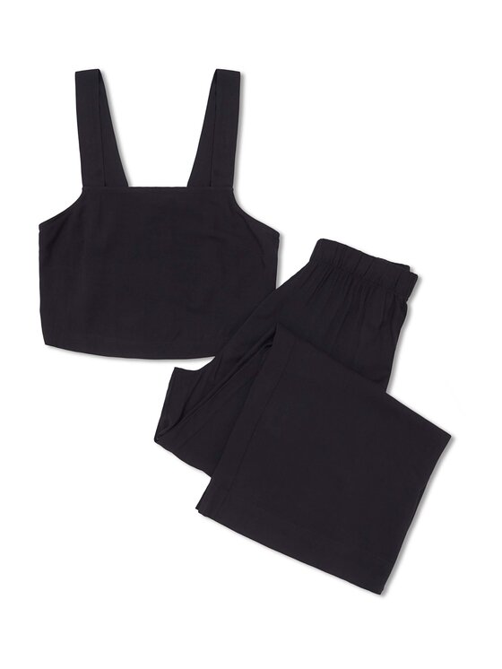 Esotiq Esotiq Piżama 42048 Czarny Loose Fit