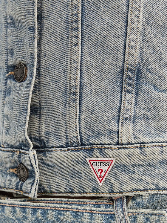 Guess Jeans Guess Jeans Kurtka jeansowa W6RN55 D5M4I Niebieski Regular Fit