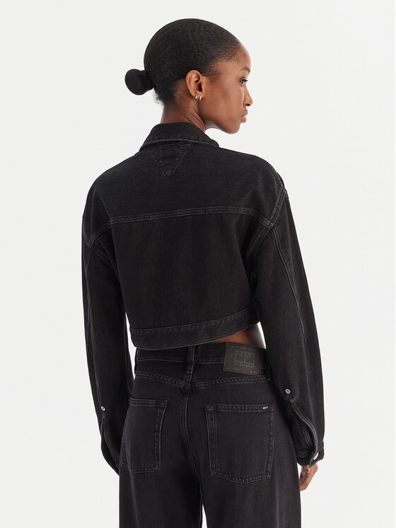 Tommy Jeans Tommy Jeans Geacă de blugi Station DW0DW22523 Negru Regular Fit