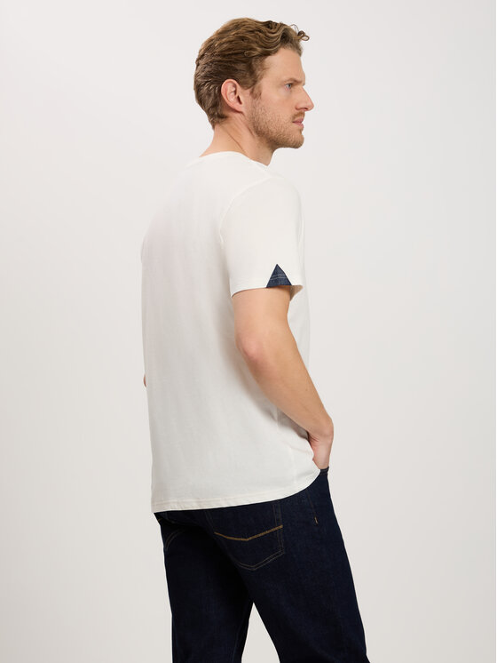 Cross Jeans Cross Jeans T-Shirt 16092-008 Biały Regular Fit
