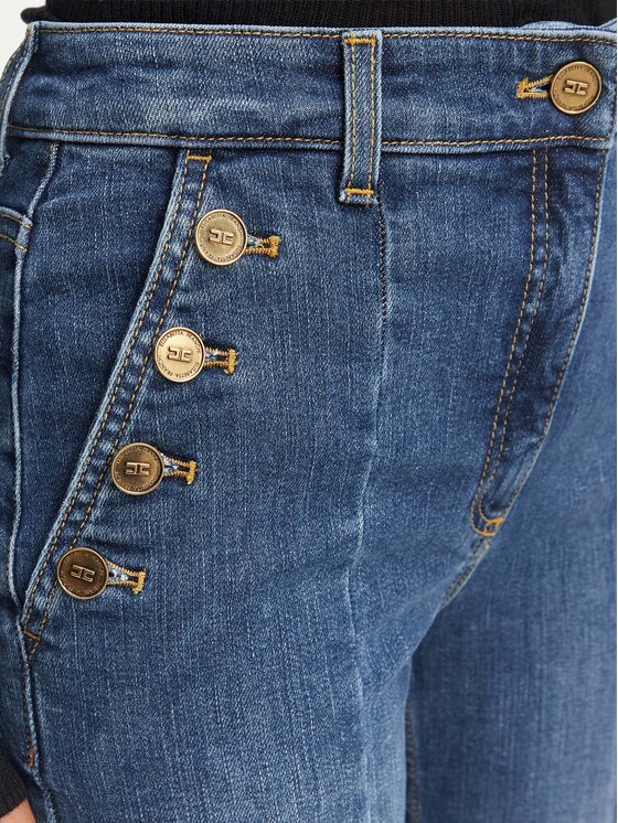 Elisabetta Franchi Elisabetta Franchi Jeansy PJ-12D-66E2-V520 Niebieski Palazzo Fit