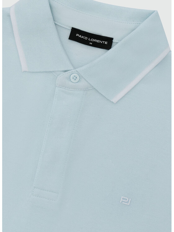 Pako Lorente Pako Lorente Polo P26SF-TX-018 Turkusowy Classic Fit